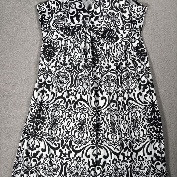 Casa Cabana Maxi Dress XL Empire Waist Beach Resort Wear‎ Abstract Artsy Boho - Picture 3 of 16